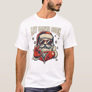 Camiseta Let Santa Cook Six Seven Meme Cool Christmas