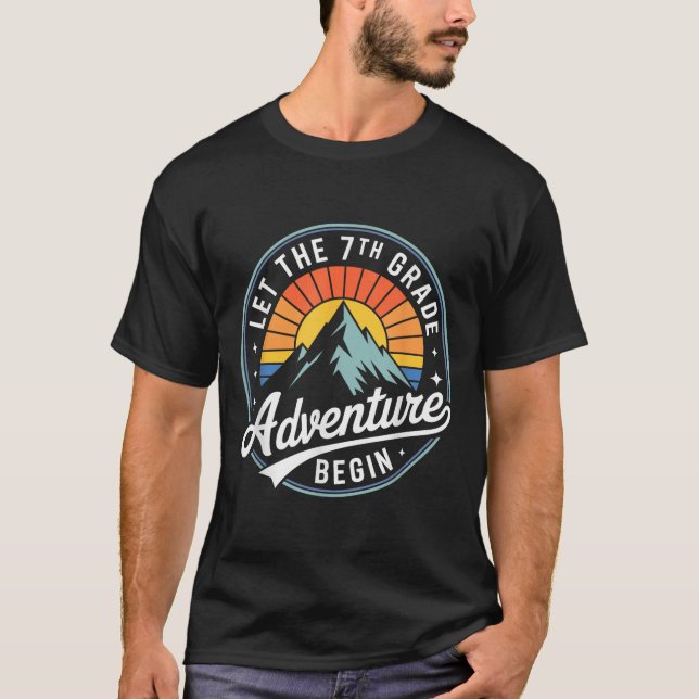 Camiseta Let The 7th Grade Adventure Begin Back To School S (Frente)