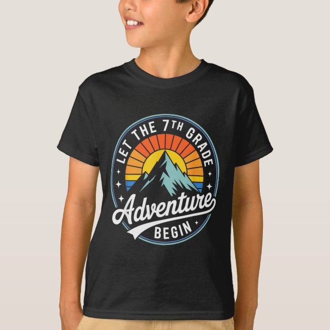 Camiseta Let The 7th Grade Adventure Begin Back To School S (Frente)