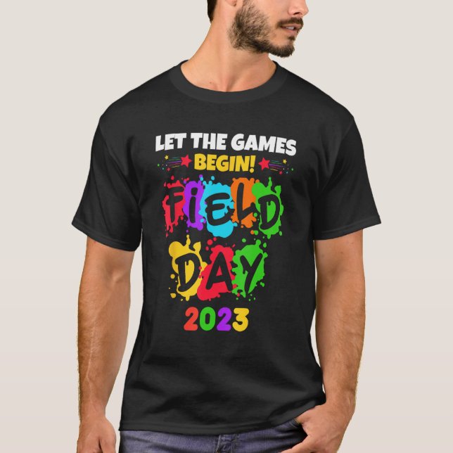 Camiseta let the games begin field day 2023 kids boys girls (Frente)