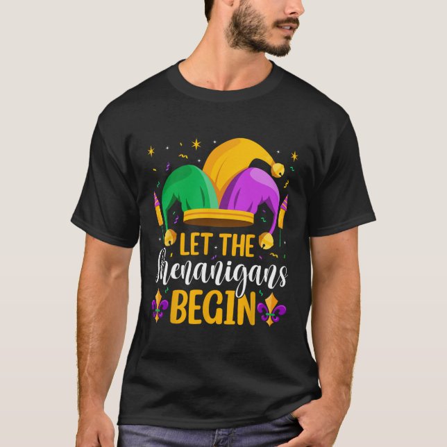 Camiseta Let The Shenanigans Begin Fat Tuesday New Orleans  (Frente)