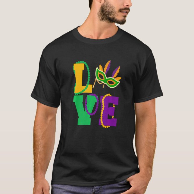 Camiseta Let The Shenanigans begin Mardi Gras love y'all Pr (Frente)