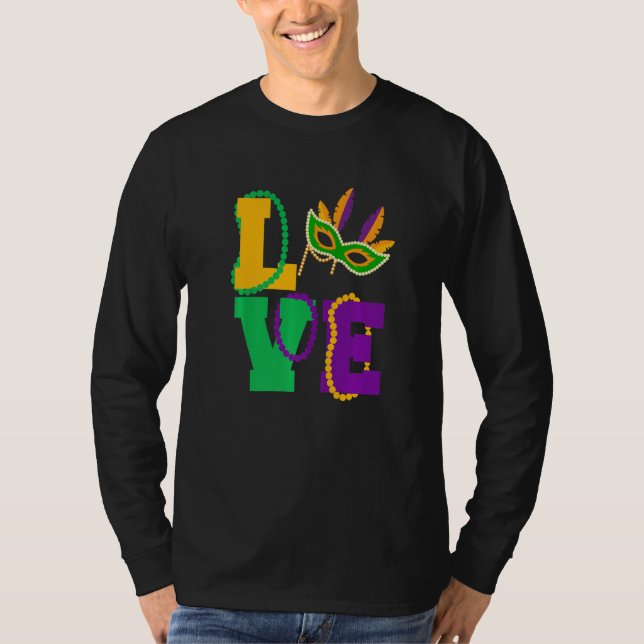Camiseta Let The Shenanigans begin Mardi Gras love y'all Pr (Frente)