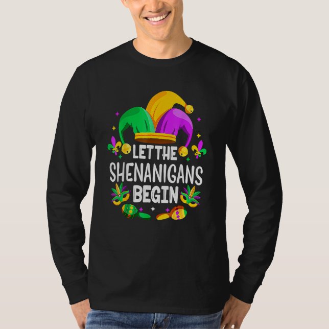 Camiseta Let The Shenanigans Begin Mardi Gras Shirts, Kids  (Frente)