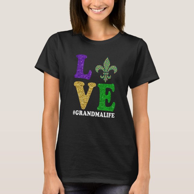 Camiseta Let The Shenanigans begin Mardi Gras y'all grandma (Frente)