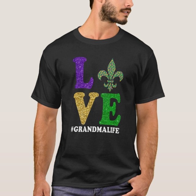 Camiseta Let The Shenanigans begin Mardi Gras y'all grandma (Frente)
