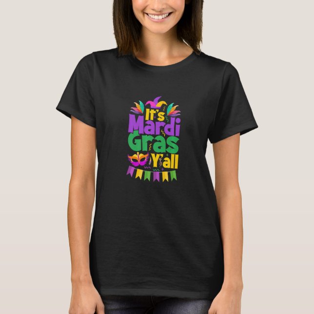 Camiseta Let The Shenanigans begin Mardi Gras y'all Premium (Frente)