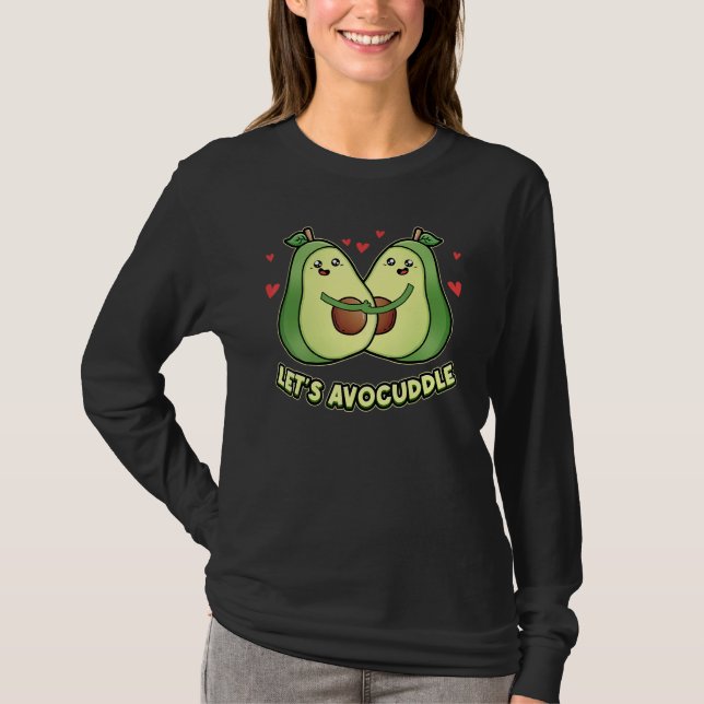 Camiseta Let us Avocuddle Heart Cuddle Vegan Vegetarian Avo (Frente)