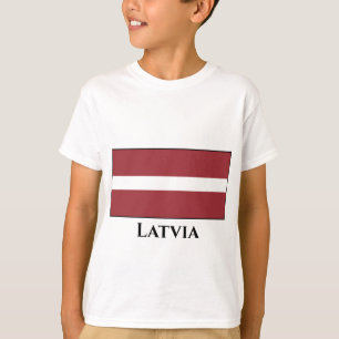 Camiseta Letão (Letão) Bandeira