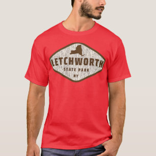 Camiseta Letchworth State Park Nova York Tree Log Textura W