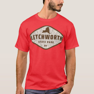 Camiseta Letchworth State Park Nova York Tree Log Textura W