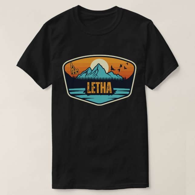 Camiseta Letha, Idaho (Frente do Design)
