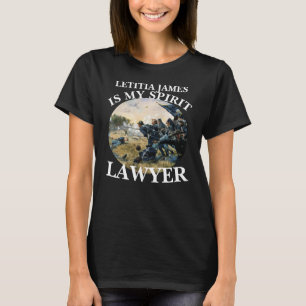 CAMISETA LETITIA JAMES É MEU ADVOGADO ESPÍRITO