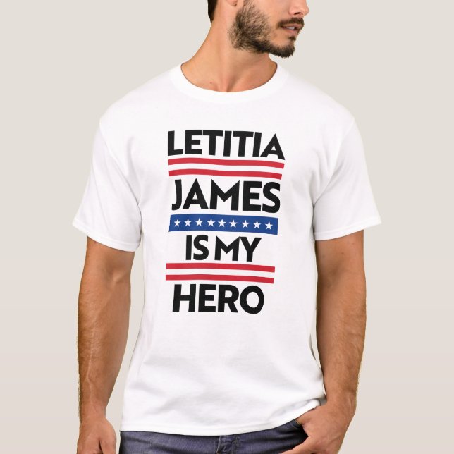 Camiseta Letitia James é o meu Herói (Frente)