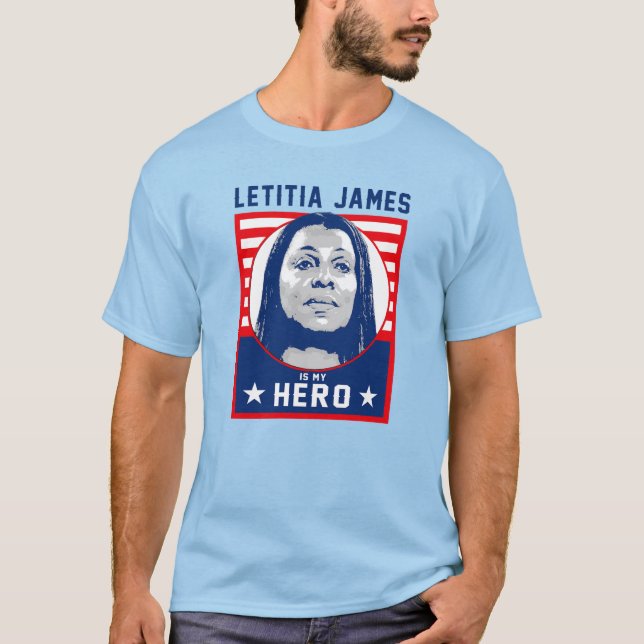 Camiseta Letitia James é o meu Herói (Frente)