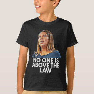 Camiseta Letitia James. Ninguém Está Acima da Lei