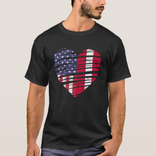 Camiseta Letónia American Grown Heart USA Patriot Heritage 