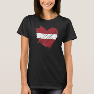 Camiseta Letônia Bandeira Amo Letônia Está no meu DNA para