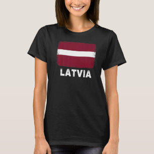 Camiseta Letônia Bandeira Apoio a Pessoas
