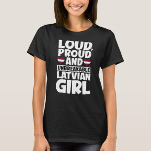 Camiseta Letônia Bandeira Orgulhosa Letônia Homens e Mulher