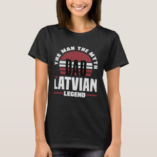 Camiseta Letónia Dia de os pais de pavilhão da Letónia