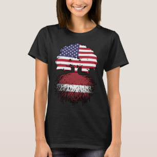 Camiseta Letónia Letônia Americana Estados Unidos América