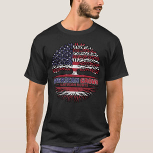 Camiseta Letónia Letónia EUA EUA EUA Estados Unidos