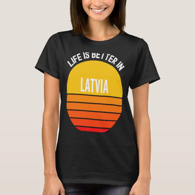Camiseta Letónia na Letónia (Frente)