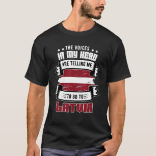 Camiseta Letônia Na Minha Cabeça