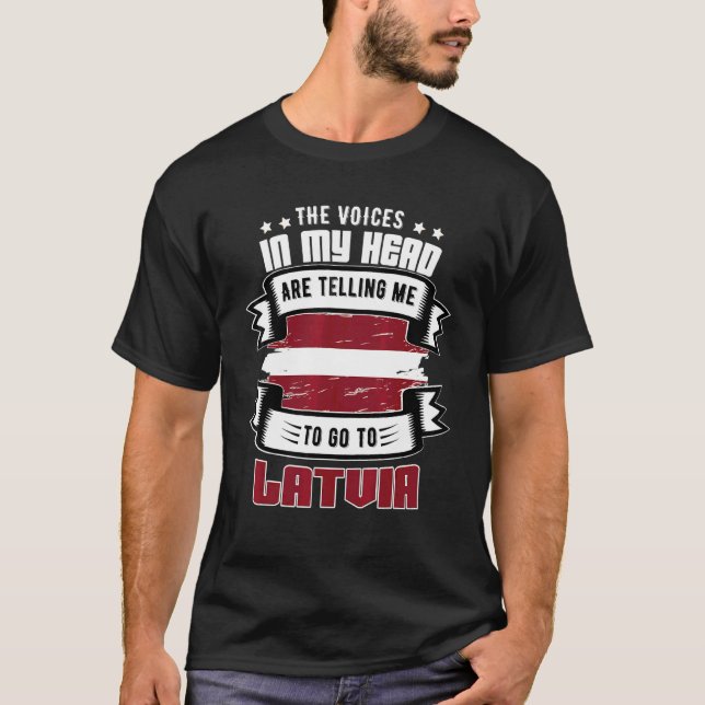 Camiseta Letônia Na Minha Cabeça (Frente)