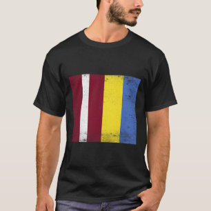 Camiseta Letônia Ucrânia Desenho da Bandeira Orgulho Letão