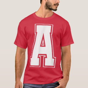 Camiseta Letra A - Alphabet Bold Capital Upper Case Initia