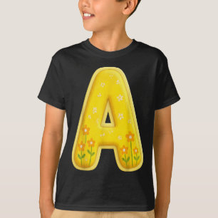 Camiseta Letra A Fantasia de Halloween Engraçada para Grupo