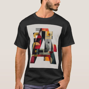 Camiseta Letra A Geométrica Abstrata