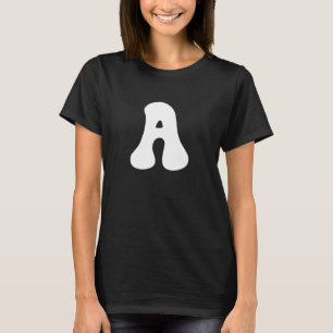 Camiseta Letra A Maiúscula Alfabeto Equipe Grupos Fantasia