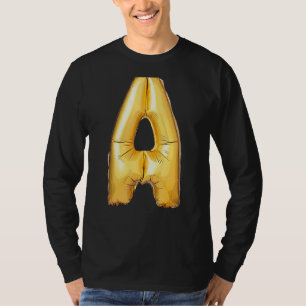 Camiseta Letra A Maiúscula Camuflagem Alfabética Inicial 1