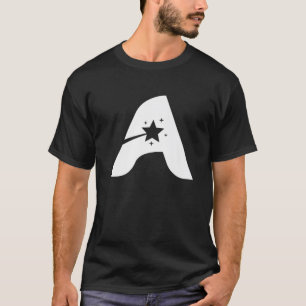 Camiseta Letra A Maiúscula Monograma do Alfabeto Inicial