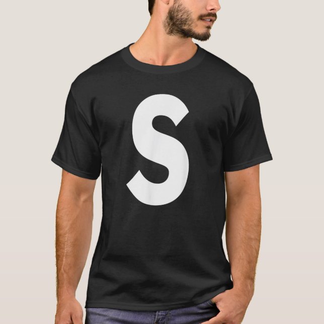 Camiseta Letra alfabética S (Frente)