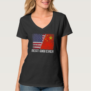 Camiseta Letra-americana Sinalizador China Melhor Gigi Nunc