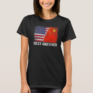 Camiseta Letra-americana Sinalizador China Melhor Gigi Nunc
