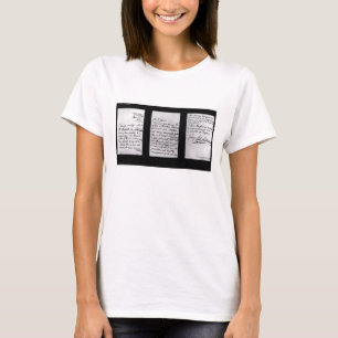 Camiseta Letra assinada, 1887 (caneta e tinta no papel) (pH