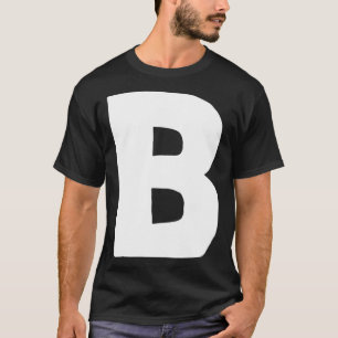 Camiseta Letra B grande e negrito branco