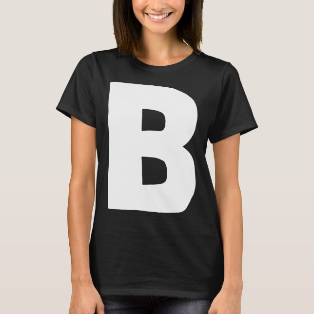 Camiseta Letra B grande e negrito branco (Frente)