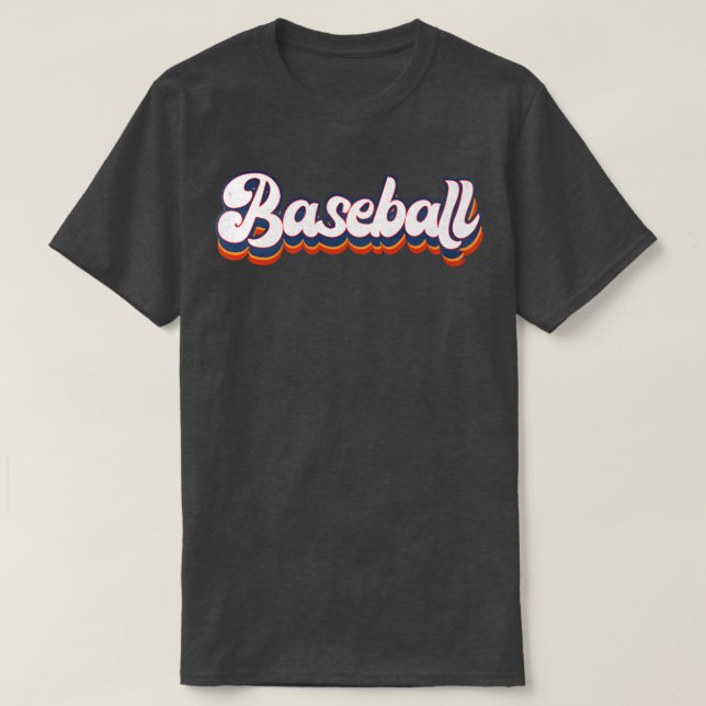 Camiseta Letra Baseball Vintage (Frente do Design)
