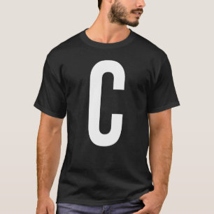 CAMISETA LETRA C ALPHABET MONOGRAMA INICIAL