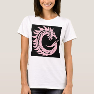 Camiseta Letra C Estilizada com Dragão, Alfabeto de Dragão,