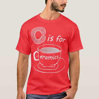 Camiseta Letra C para texto branco cerâmico