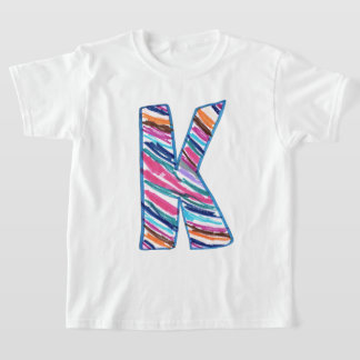 Camiseta Letra colorida K como em Kay