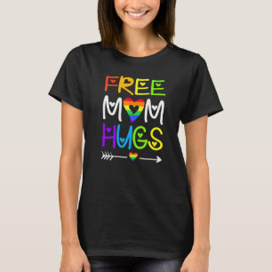Camiseta Letra Cóta Mãe Abraça o Arco Arco-Íris Orgulho Lgb