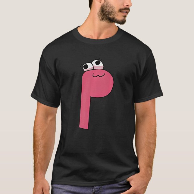 Camiseta Letra Cute P Alfabet Lore (Frente)